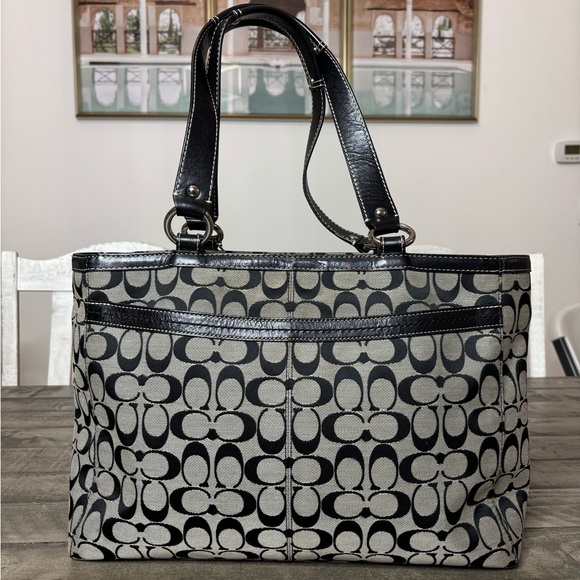 Coach Signature Tote Bag – Black & Gray - Picture 3 of 7